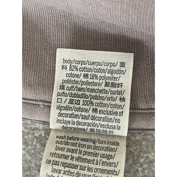 PINK Victoria's Secret Sweatshirt Womens XL Taupe Quarter Zip Mock Neck Fleece - Picture 7 of 9